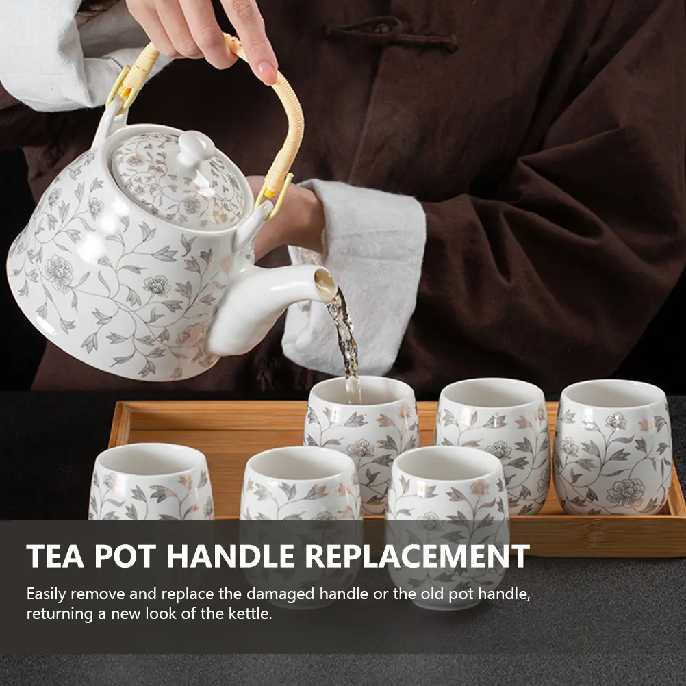 Teapot H Replacement Wear resistant Retro Kettle Grip Compact Teapot Supplies Corrosion resistant Practical Long