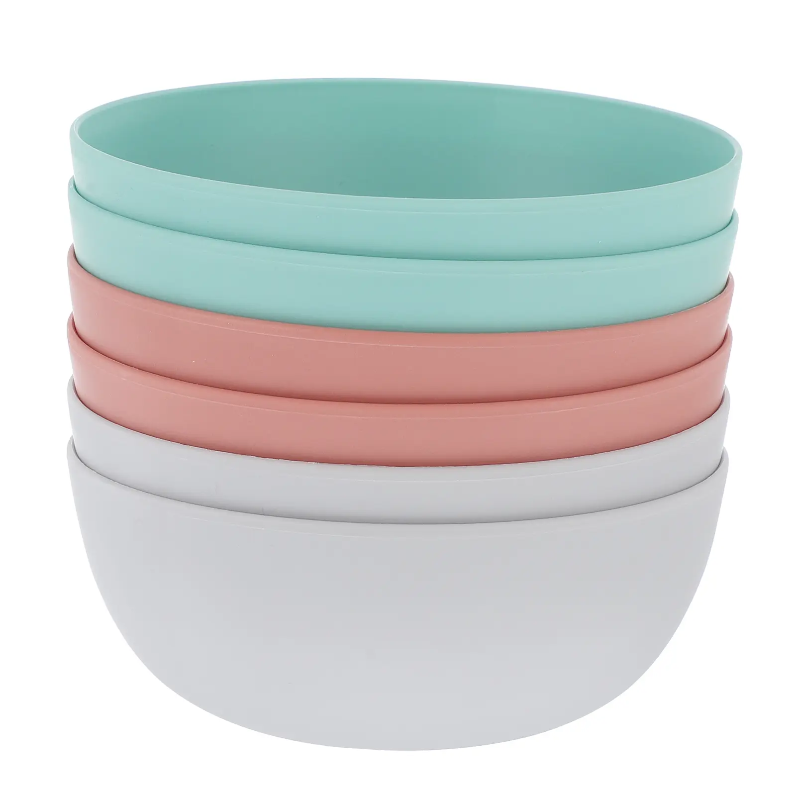 6pcs Plastic Bowl Set Safe Dinnerware Home Fruit Soup Salad Noodle Ramen Rice Bowl Containers Japanese Style