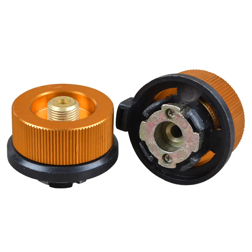 Gas Tank Inflation Valve Camping Stove Adapter Nozzle Auto Off Durable Outdoor Sports Travel Fishing BBQ