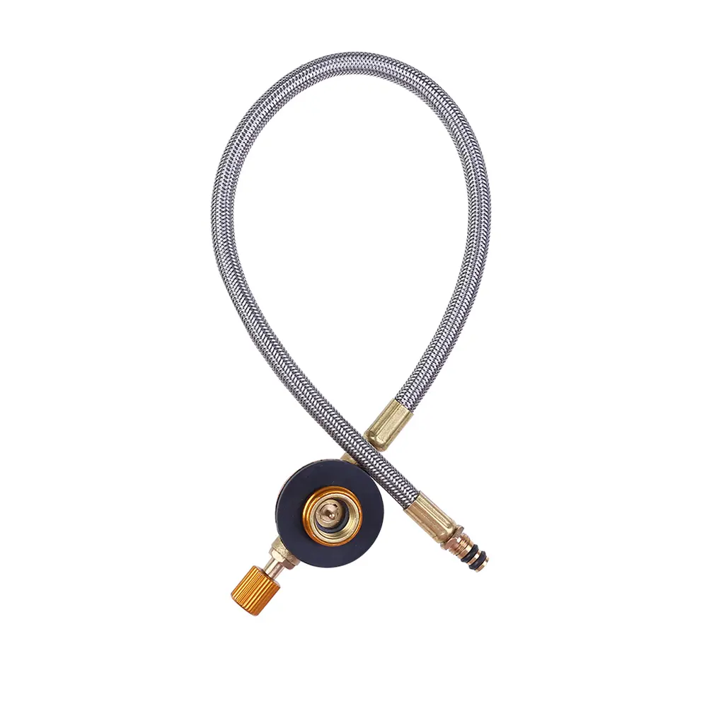 Gas Tank Inflation Valve Camping Stove Adapter Nozzle Auto Off Durable Outdoor Sports Travel Fishing BBQ