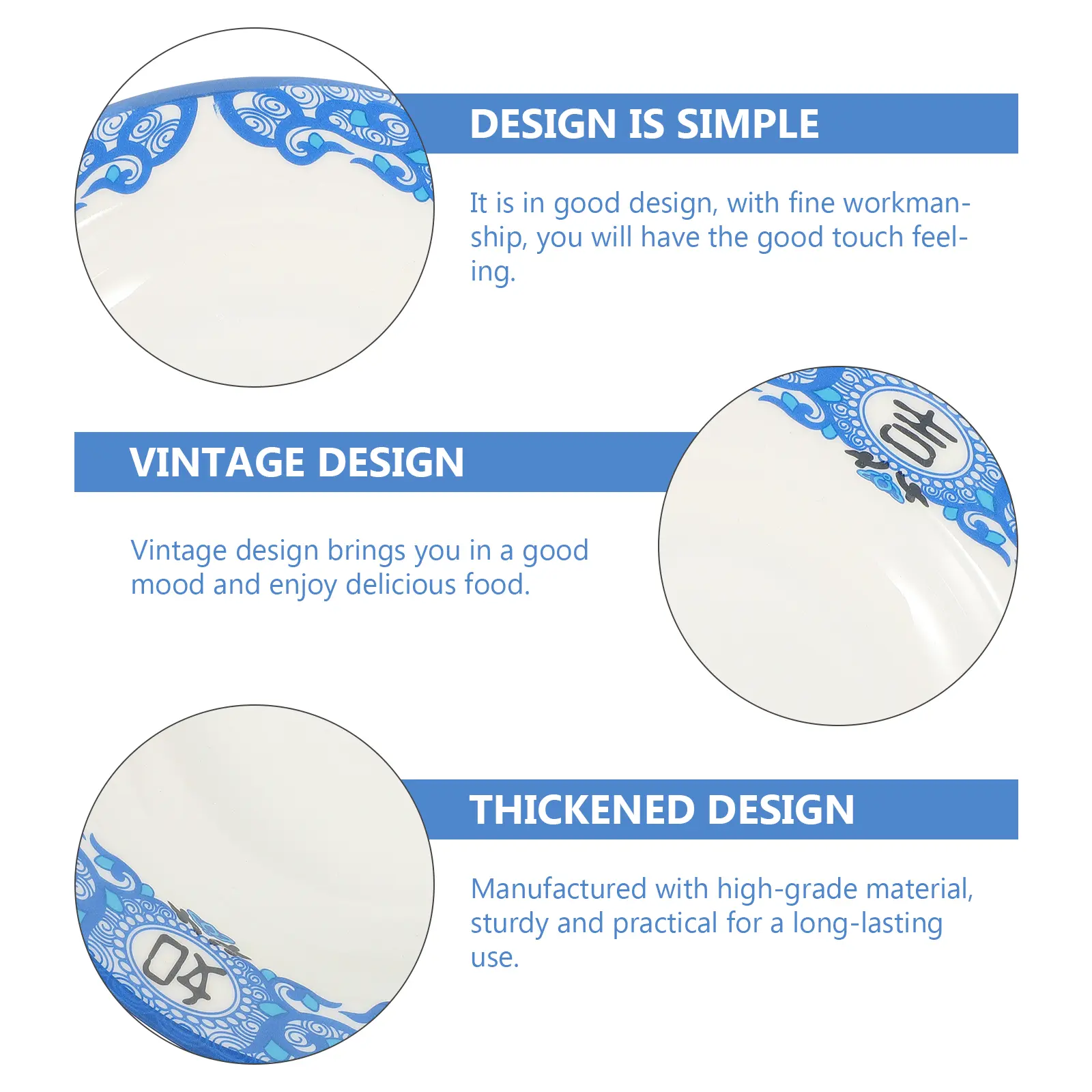 Retro Melamine Cold Plates for Serving Fruit Snacks Suitable Home Party Reusable Plastic Kitchen Bar Tableware