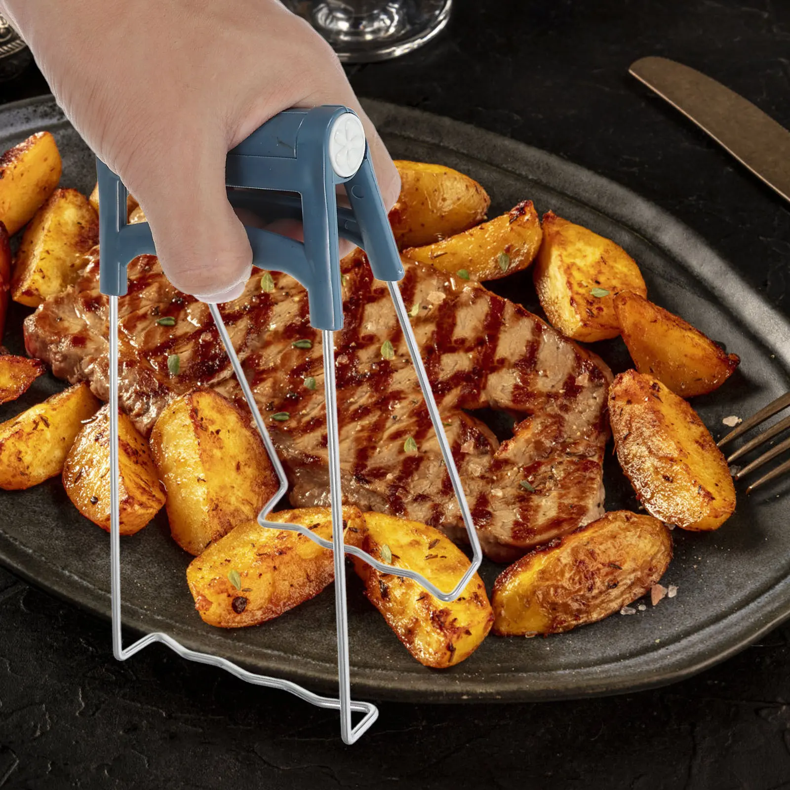 Anti-scald Dish Tongs Bowl Lifter Gripper Folding Hot Dishplate Clip Anti-scalding Clamp