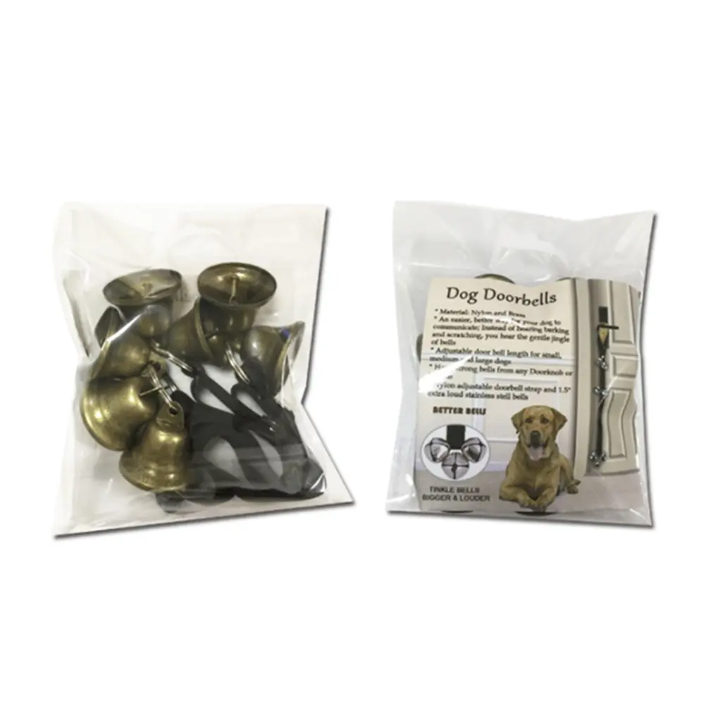 Pet Door Bell Rope Dog Adjustable Potty Training Bells Housebreaking Durable Nylon Ribbon Metal Loud Sound Pet Supplies