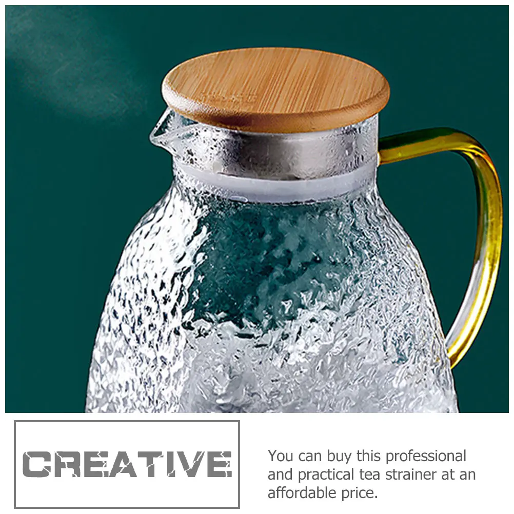Stainless Steel Replacement Lid for Glass Pitcher Water Bottle Double Outlet Filter Cover Tea Strainer Jug Lid