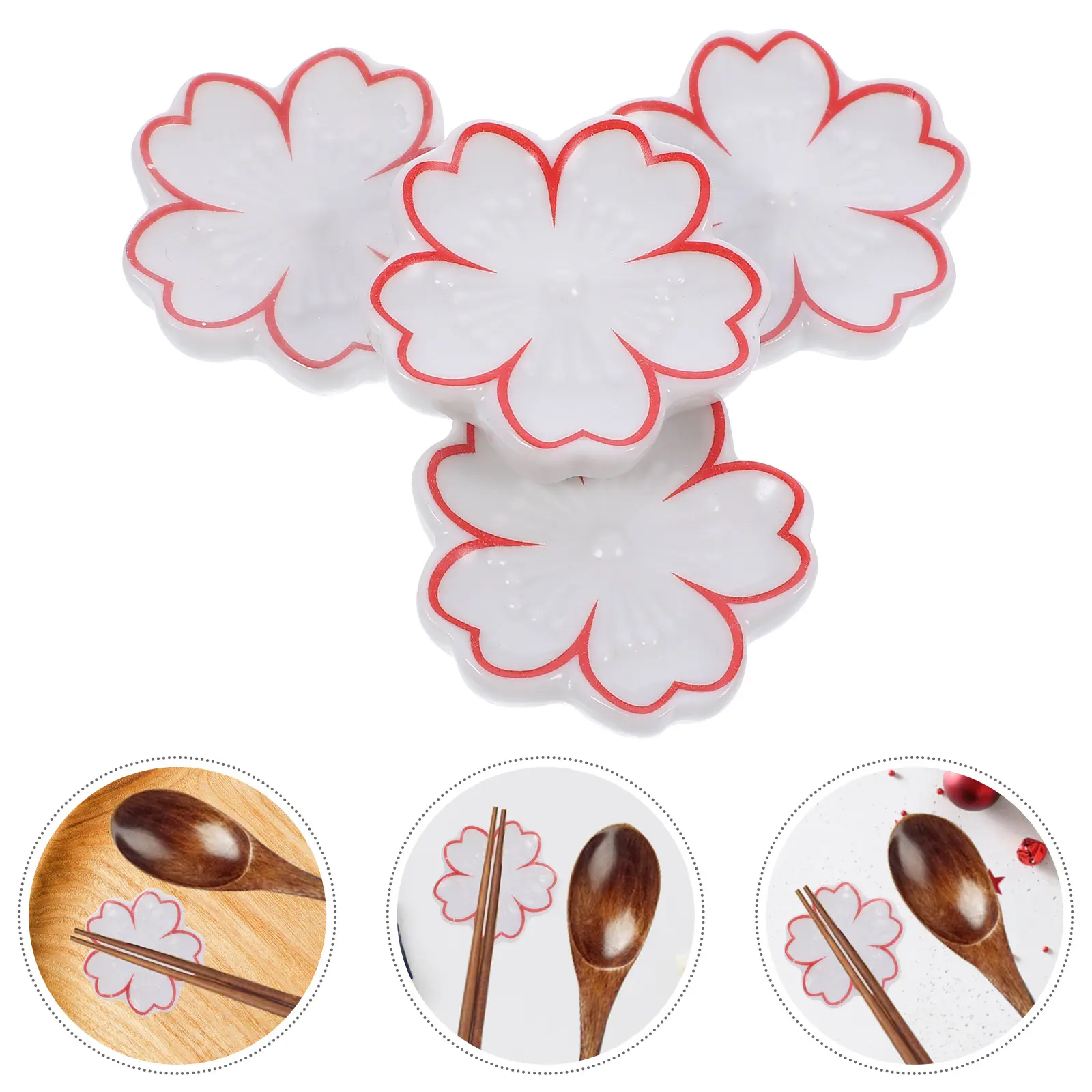 4PCS Ceramic Chopstick Rest Elegant Rack Decorative Accessories Design Home Decor Kitchen Table Dinning