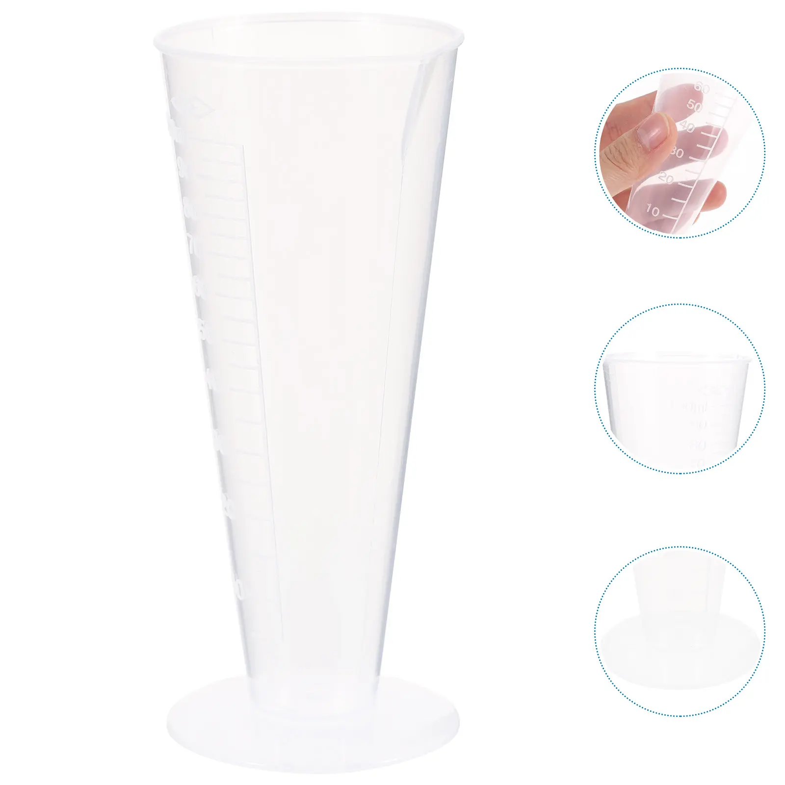 100ml Triangular Measuring Beaker Cup Food Grade PP Safe Liquid Flour Sugar Use Graduated Easy Reading Lightweight
