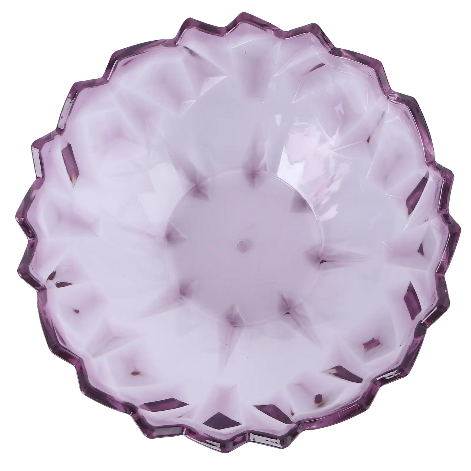 Plastic Snack Tray Fruit Dish Transparent Storage Container Party Serving Tray Creative Candy Plate Purple Diamond Shape