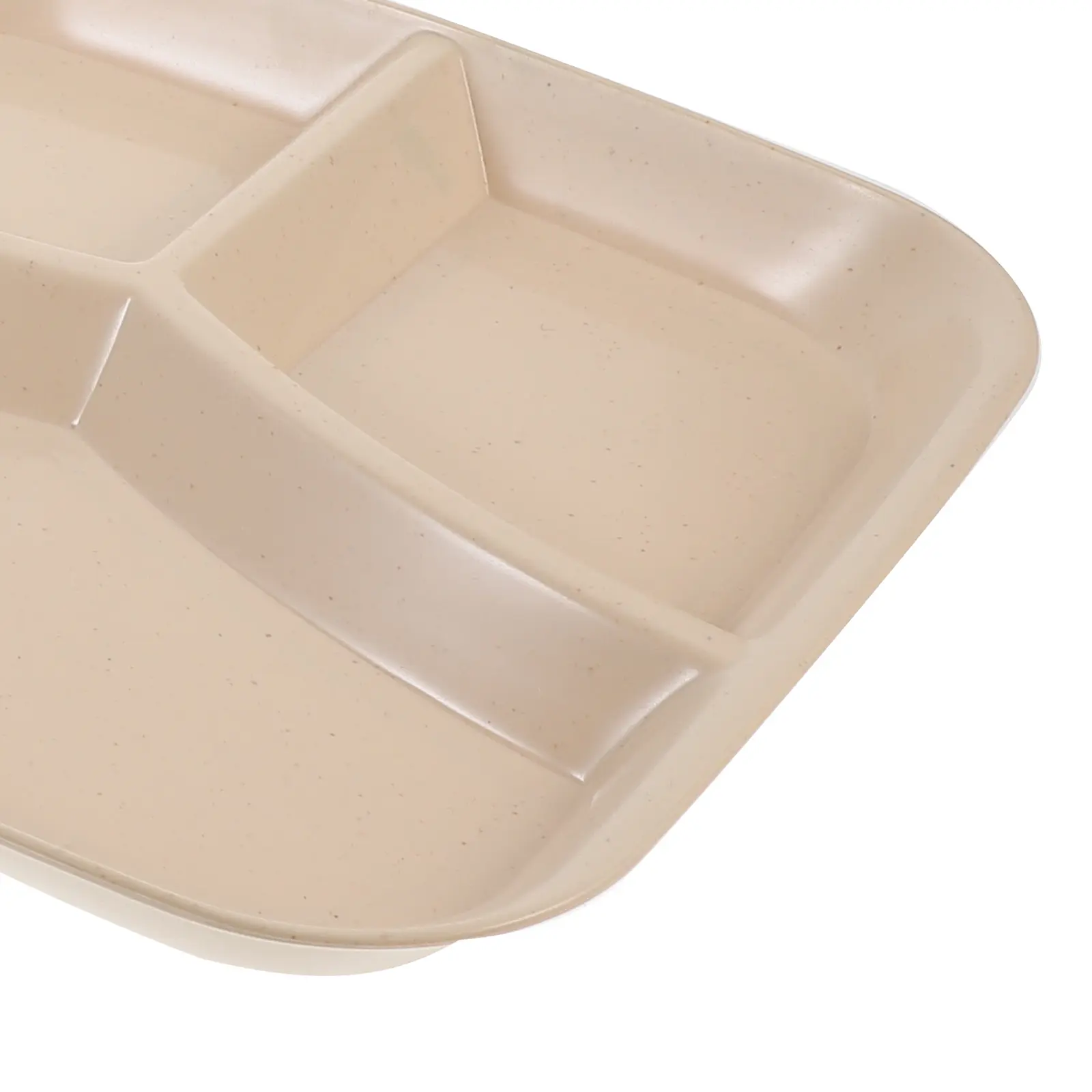 4pcs Three Section Divided Plates Compact Portion Dinner Food Tray PP Material Safe Kitchen Restaurant Banquet Party