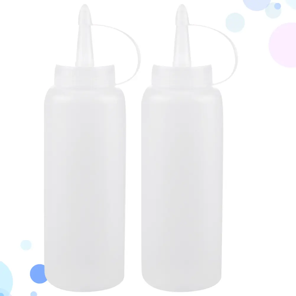 2pcs Condiment Squeeze Bottle Kitchen Salad Dressing Oil Dispenser Sauce -Friendly for Seasonings