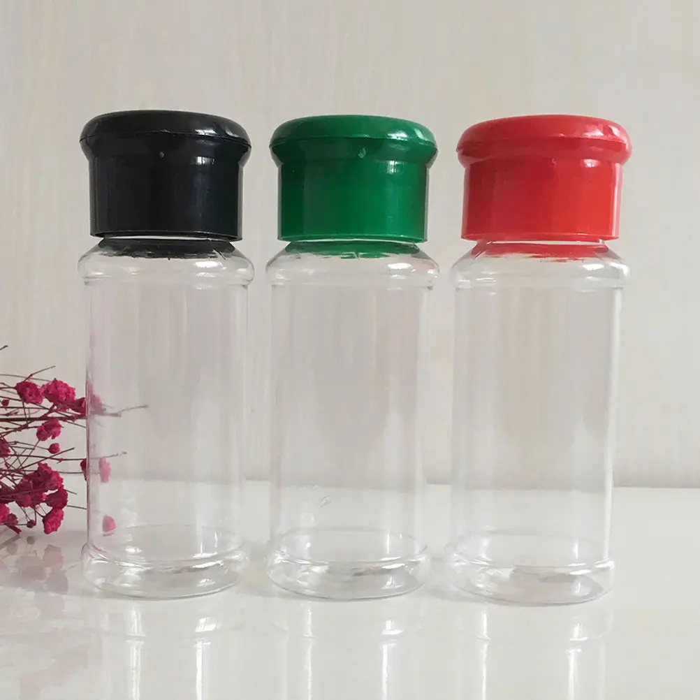 12Pcs Seasoning Bottles Safe Transparent Easy Refill Cleaning Coarse Perforations Kitchen Dining Table BBQ Accessories