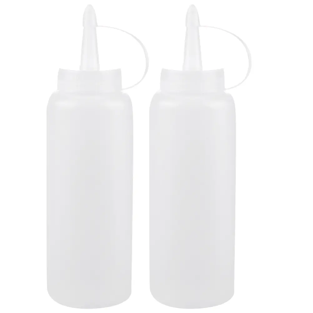 2pcs Condiment Squeeze Bottle Kitchen Salad Dressing Oil Dispenser Sauce -Friendly for Seasonings