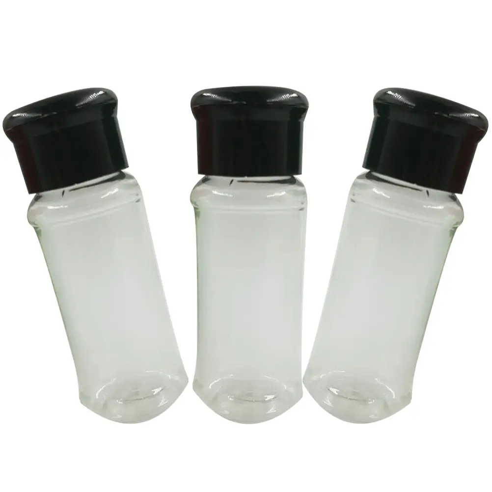 12Pcs Seasoning Bottles Safe Transparent Easy Refill Cleaning Coarse Perforations Kitchen Dining Table BBQ Accessories