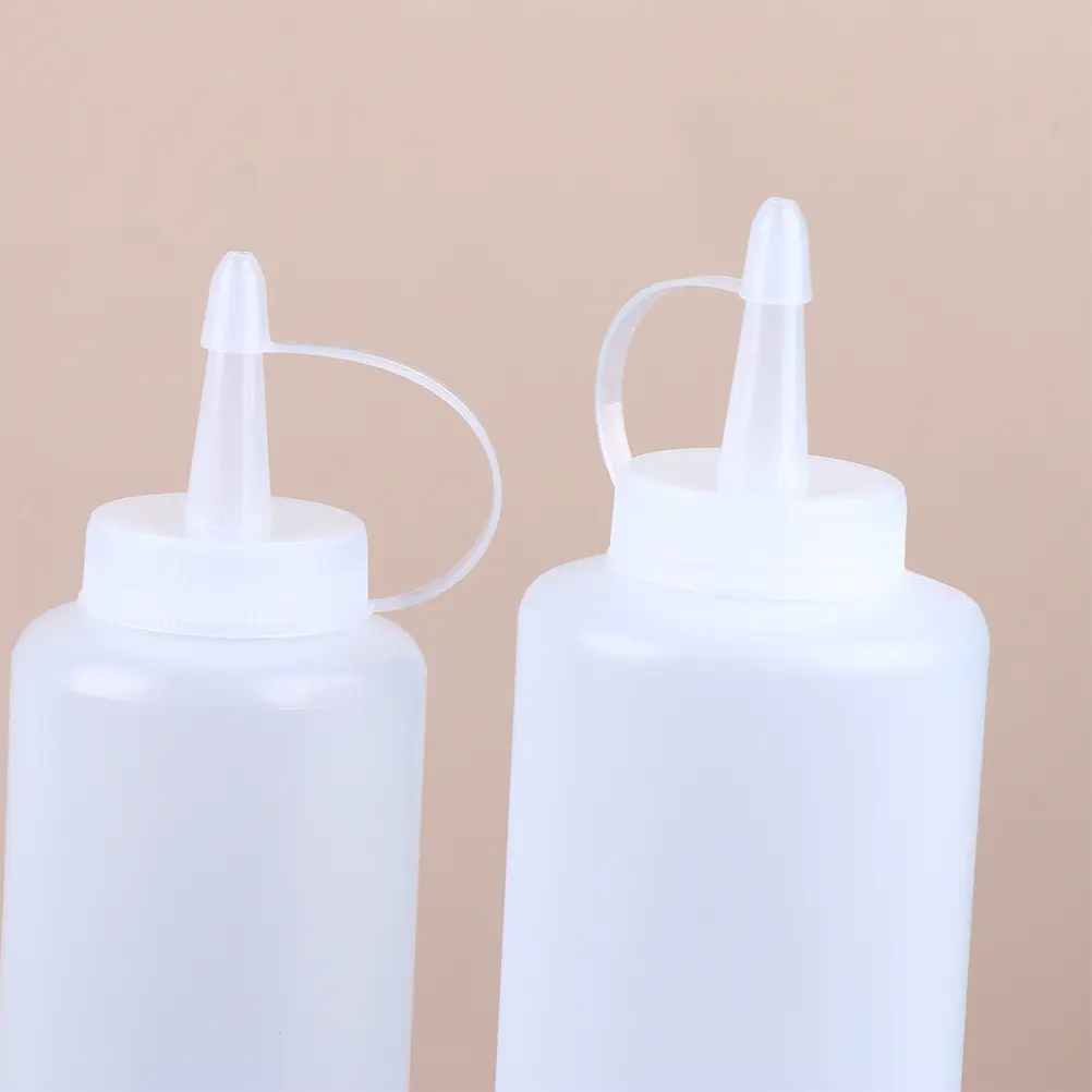 2pcs Condiment Squeeze Bottle Kitchen Salad Dressing Oil Dispenser Sauce -Friendly for Seasonings