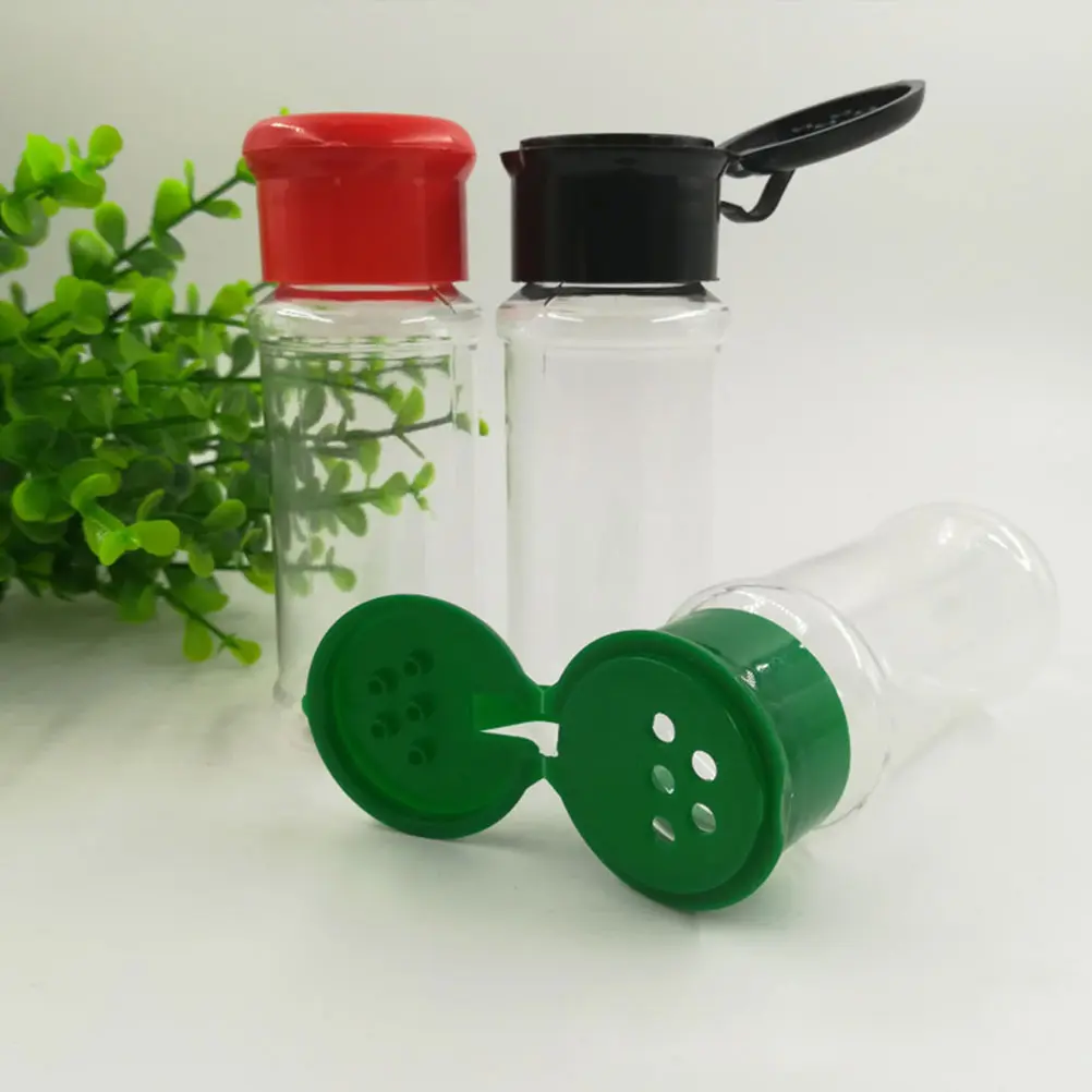 12Pcs Seasoning Bottles Safe Transparent Easy Refill Cleaning Coarse Perforations Kitchen Dining Table BBQ Accessories