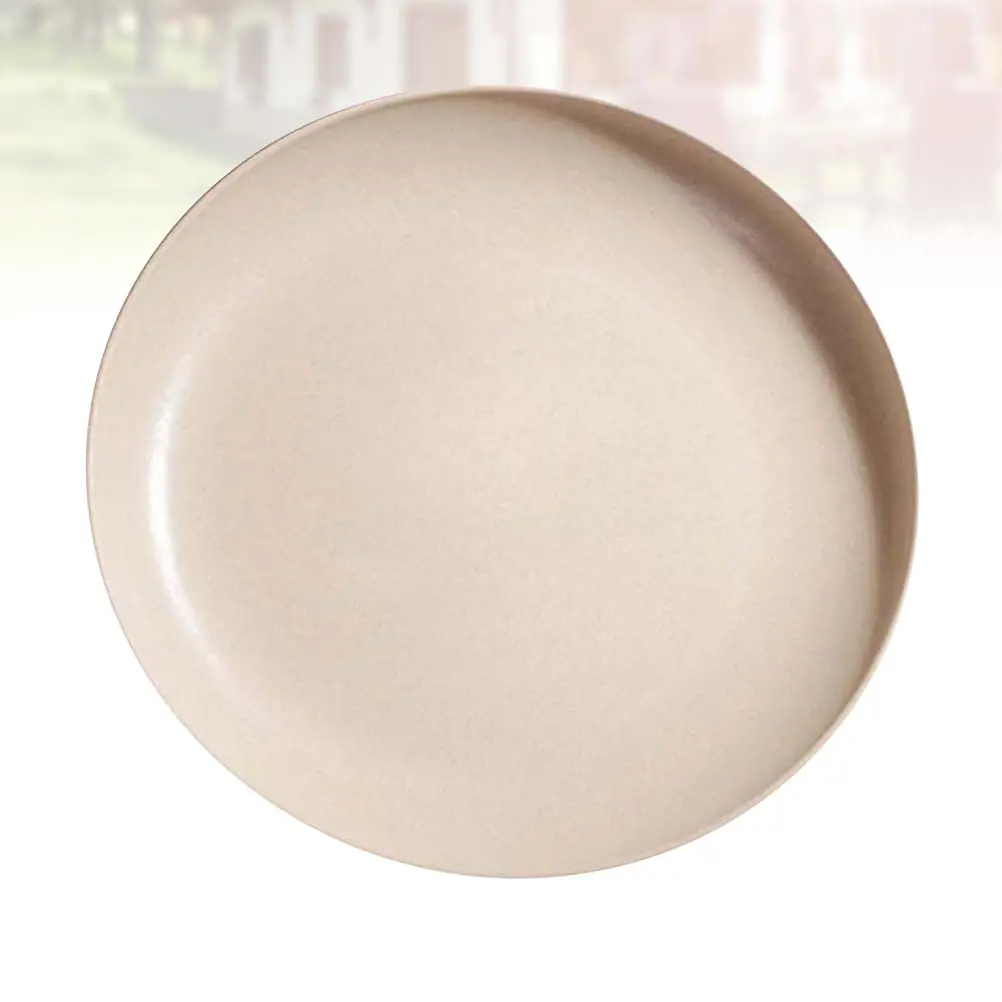 Microwave Safe Eco-friendly Wheat Straw Plate Reusable for Home Restaurant Serving Dish Hotel Kitchen Bar Use
