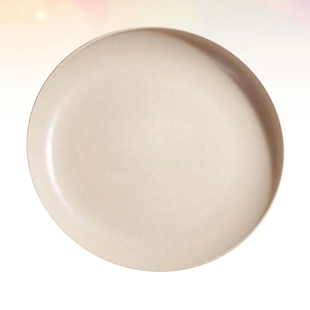 Microwave Safe Eco-friendly Wheat Straw Plate Reusable for Home Restaurant Serving Dish Hotel Kitchen Bar Use