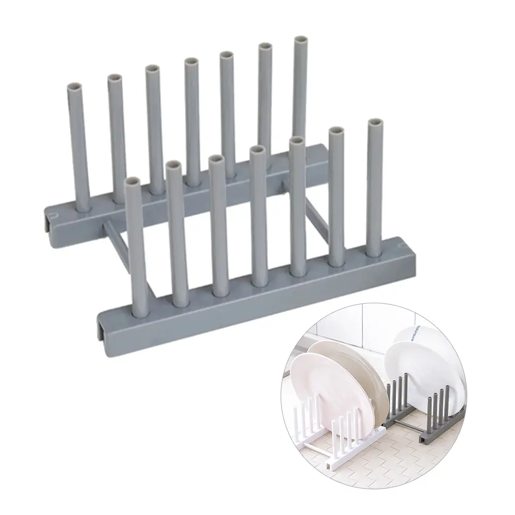 Dish Racks Storage Kitchen Storage Organizer Kitchen Organizer Cup Stand Display Grey Plastic Smooth Edge Save Space