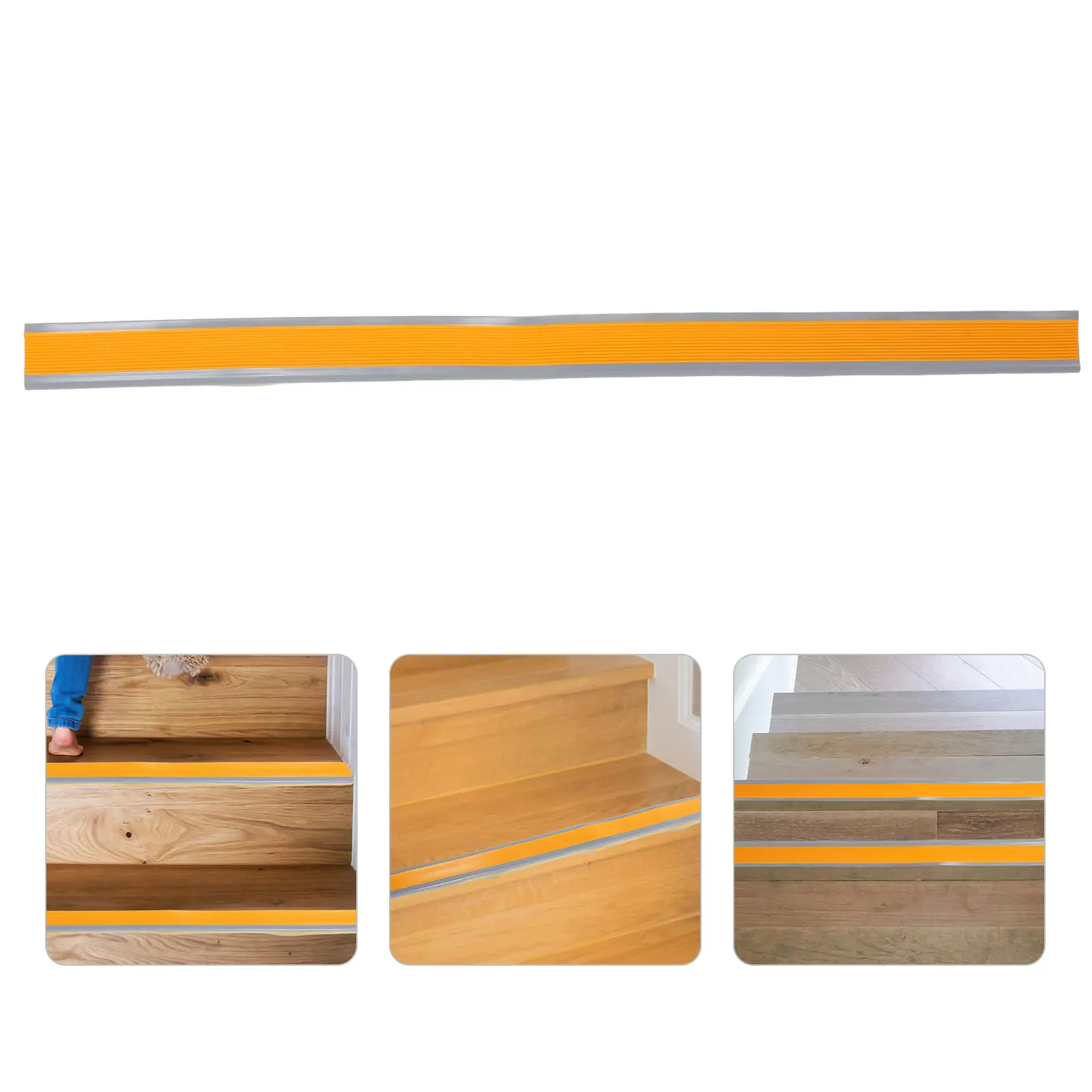 Non Slip Edge Trim Vinyl Yellow Self Adhesive Stair Protector Waterproof Step Edge Strips Building Tools Non Slip Stair Treads