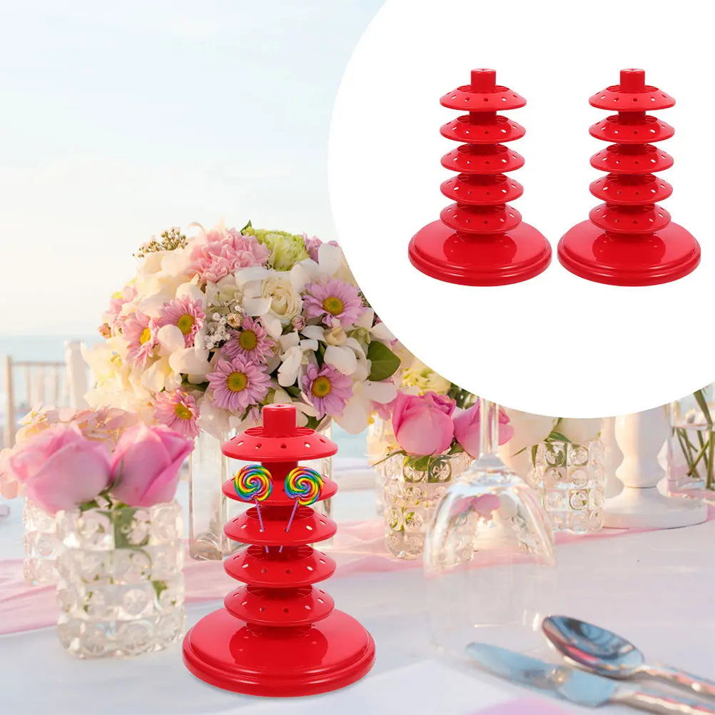Candy Rack Lollipop Racklollipop Stand Adjustable Multi-hole Holder Popsicle Pp Display