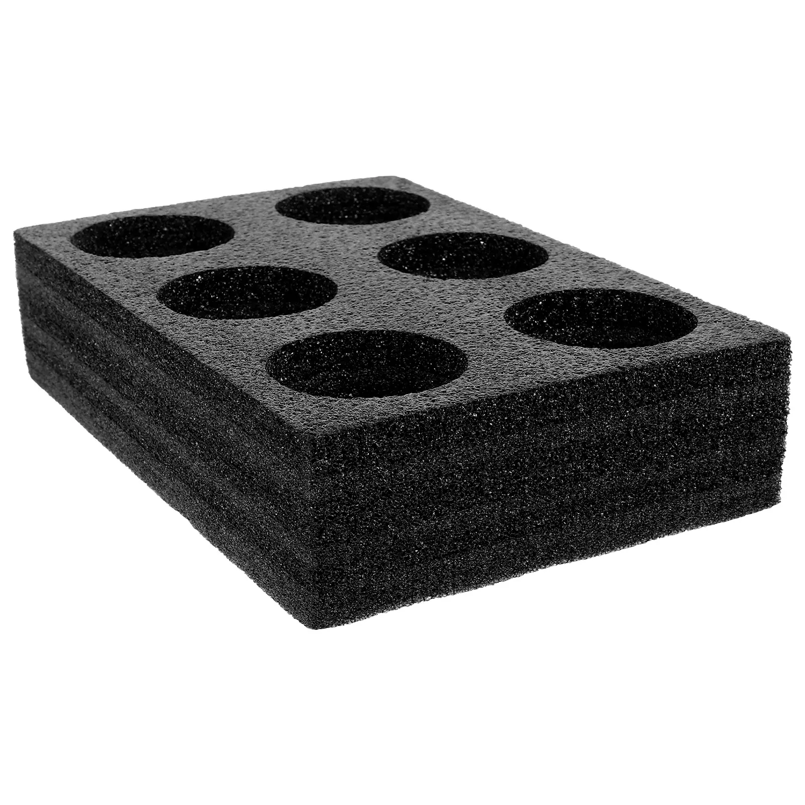 Six Hole Holder Black Plastic Sturdy Design For Coffee Drinks Milk Tea Beverage Holder Drink Carrier Tray Takeout