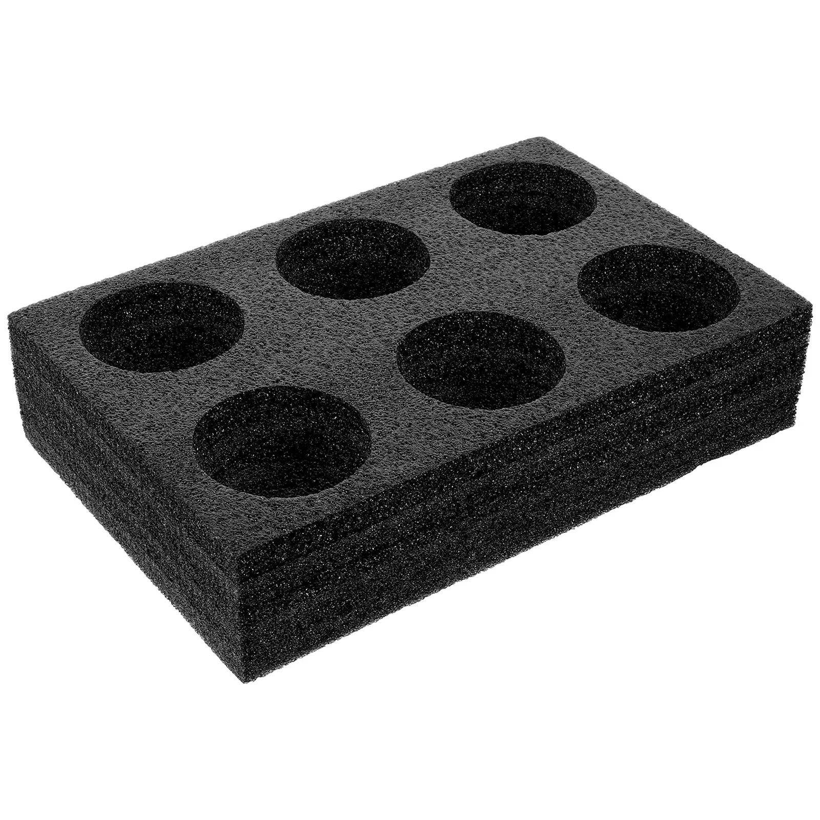 Six Hole Holder Black Plastic Sturdy Design For Coffee Drinks Milk Tea Beverage Holder Drink Carrier Tray Takeout