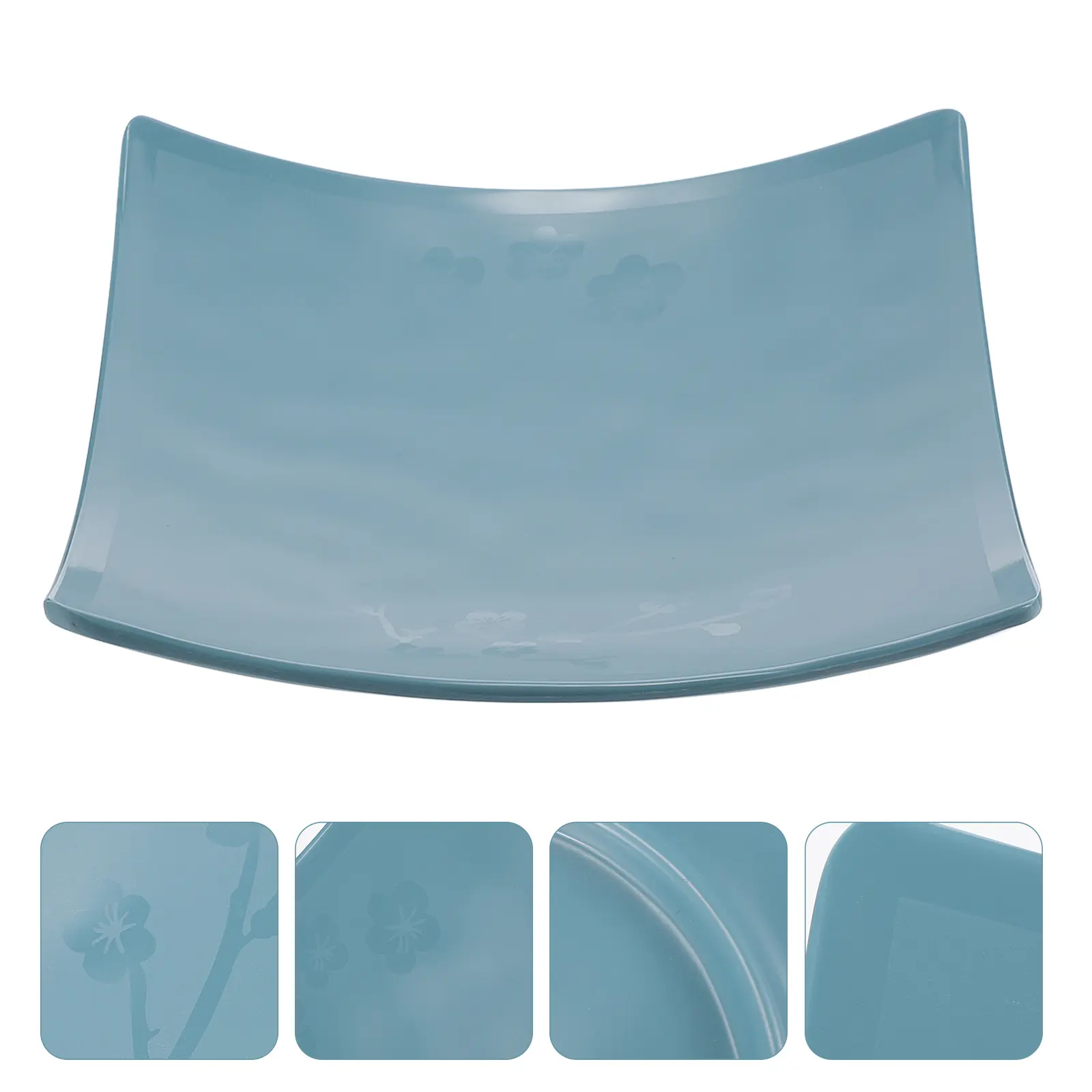 1pc Melamine Square Plate Dinner Dessert Salad Creative Design Food Serving Dish Elegant Enjoy Fruit Cake Birthday