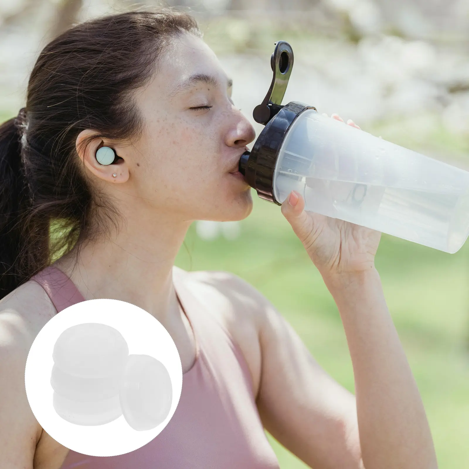 4pcs Cup Lid Plug Bottle Stoppers Silicone Cap Covers Reusable Leakproof Insulation Water Bottle Accessories