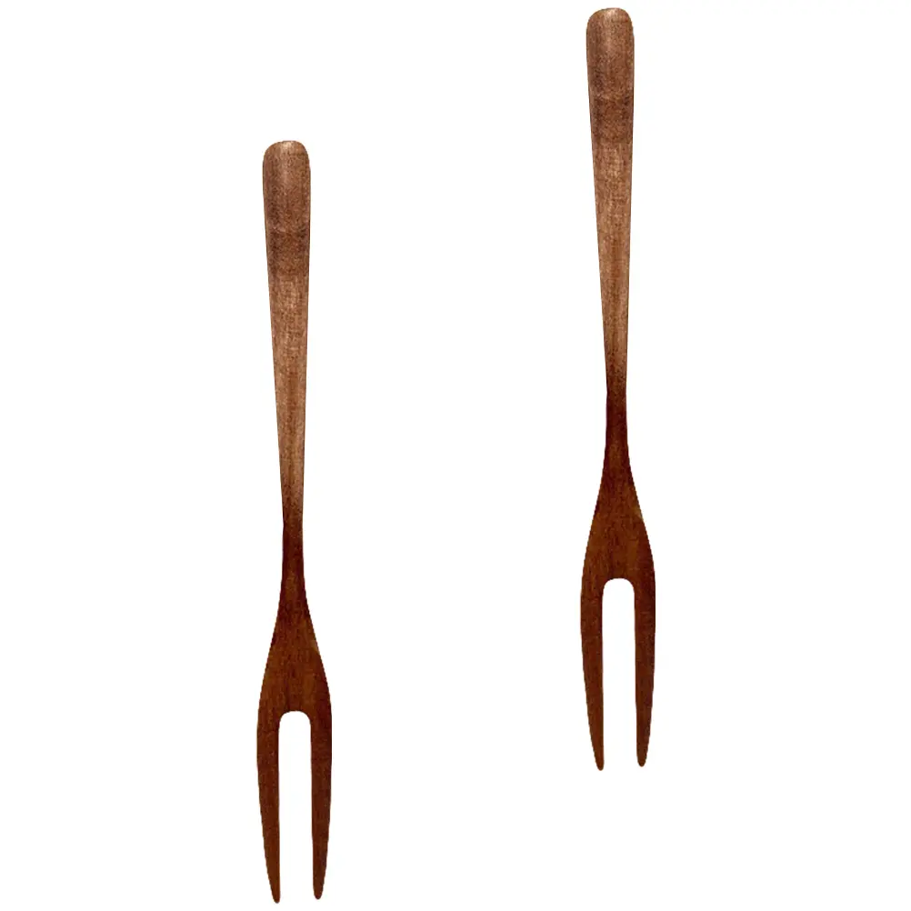 2 Pcs Fruit Fork Forks Pastry Cake Dessert Mini Tasting Olive Appetizer Delicate