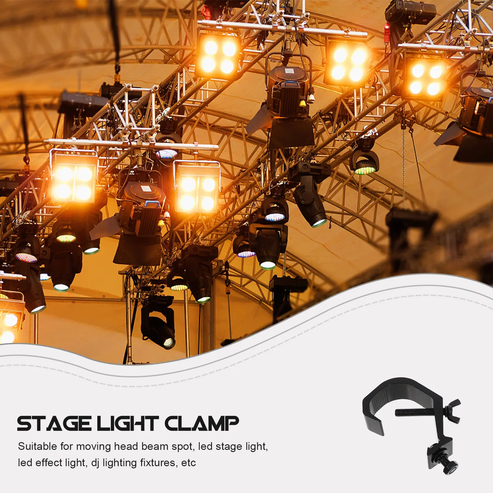 5pcs Stage Clamps Truss Light Hooks Truss Hooks for Hanging Lights O clamp Rigging Equipment Spotlight Accessories
