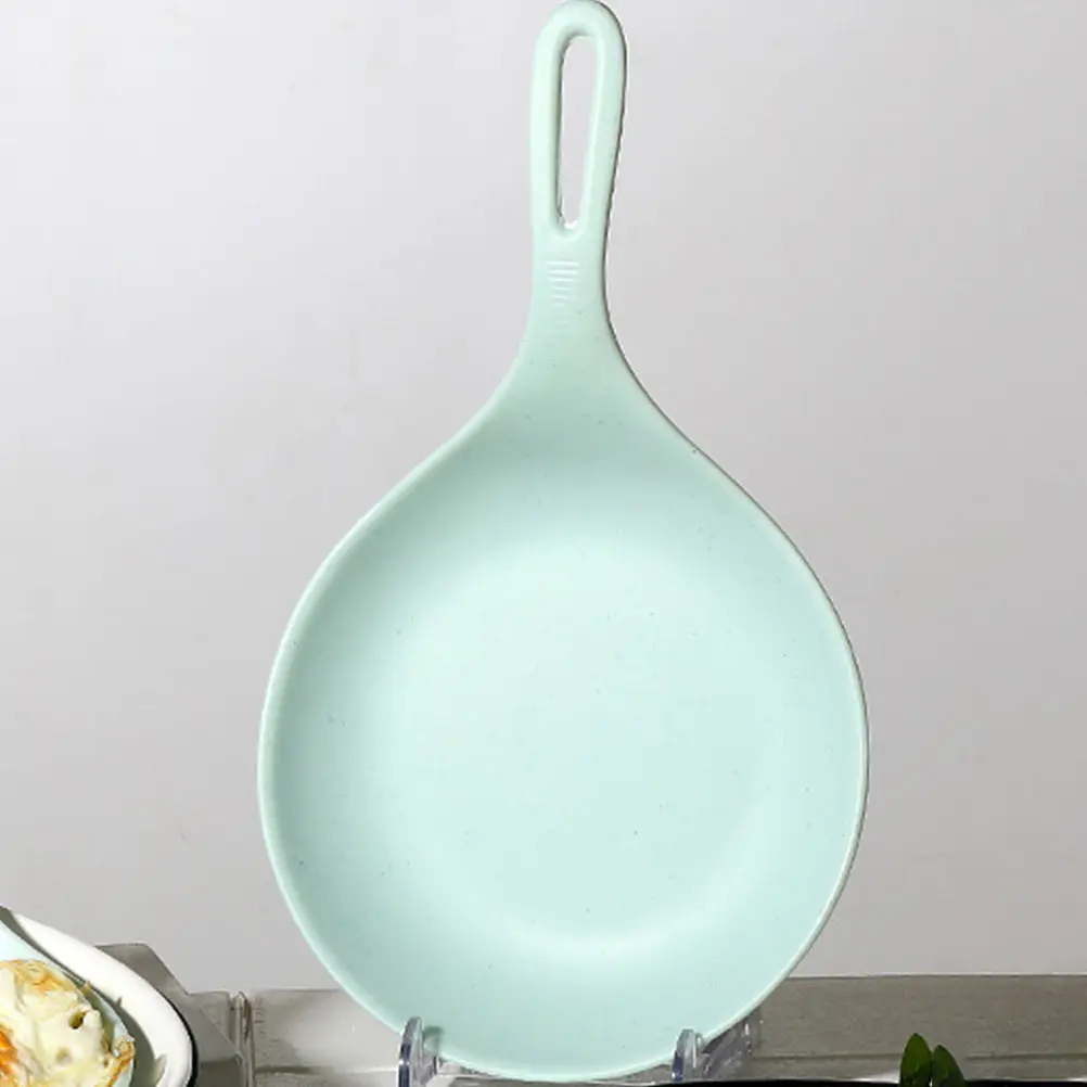 Premium Handle Picking Large Food Dish Portable Salad Plate Vegetable Tray Dessert Snacks Fruits Candies Dinner Microwave Safe