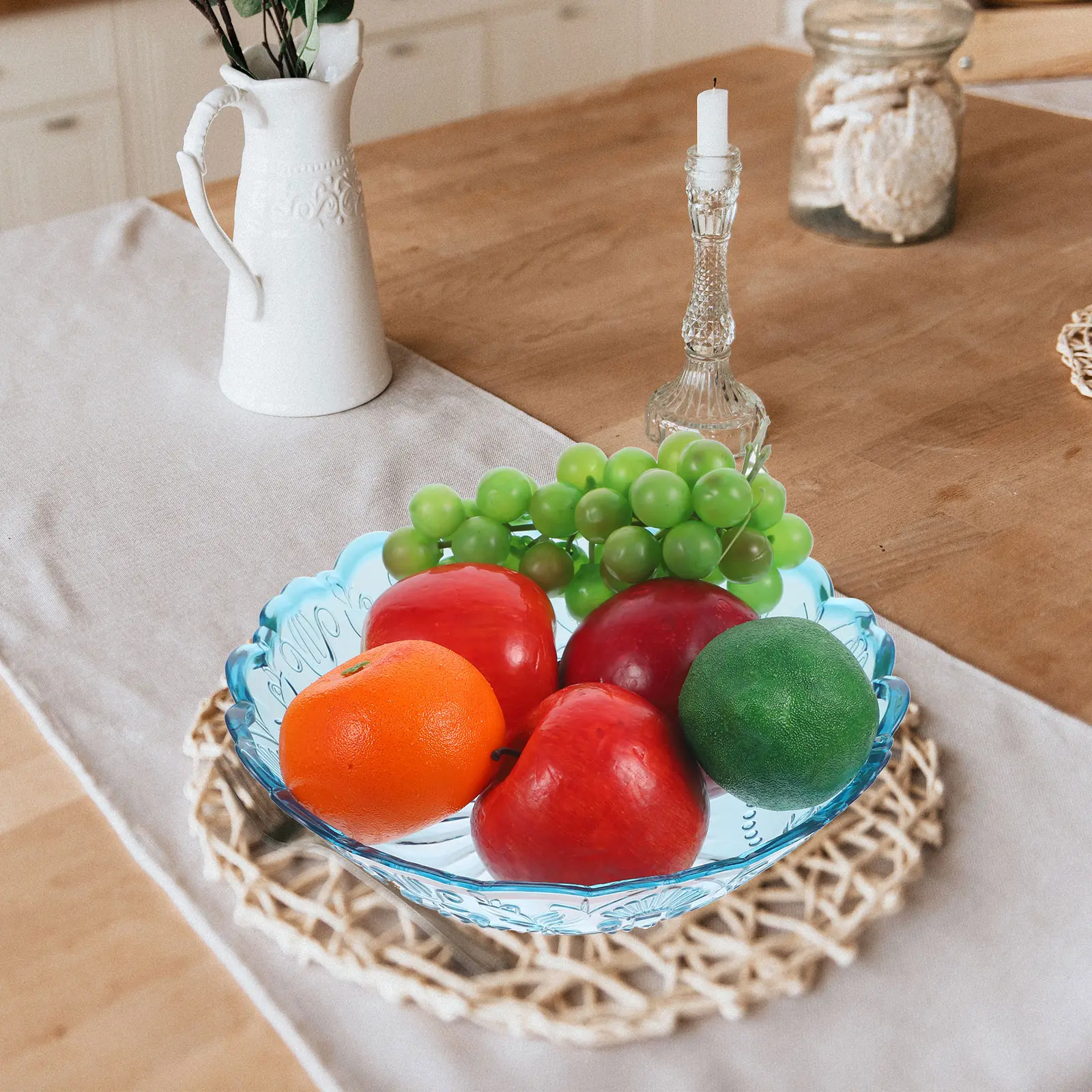 Crystal Fruit Party Tray Transparent Plastic Serving Tray Plastic Party Snack Serve Holder Home Decor
