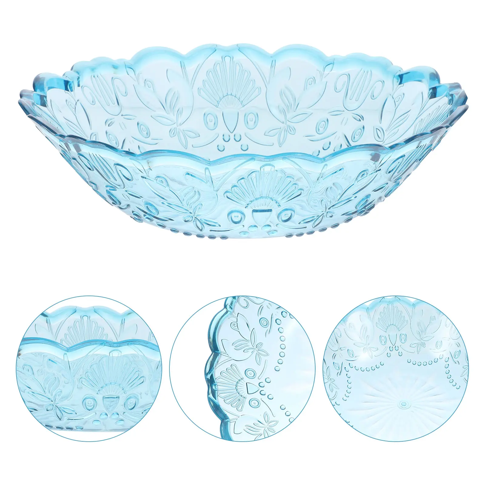 Crystal Fruit Party Tray Transparent Plastic Serving Tray Plastic Party Snack Serve Holder Home Decor