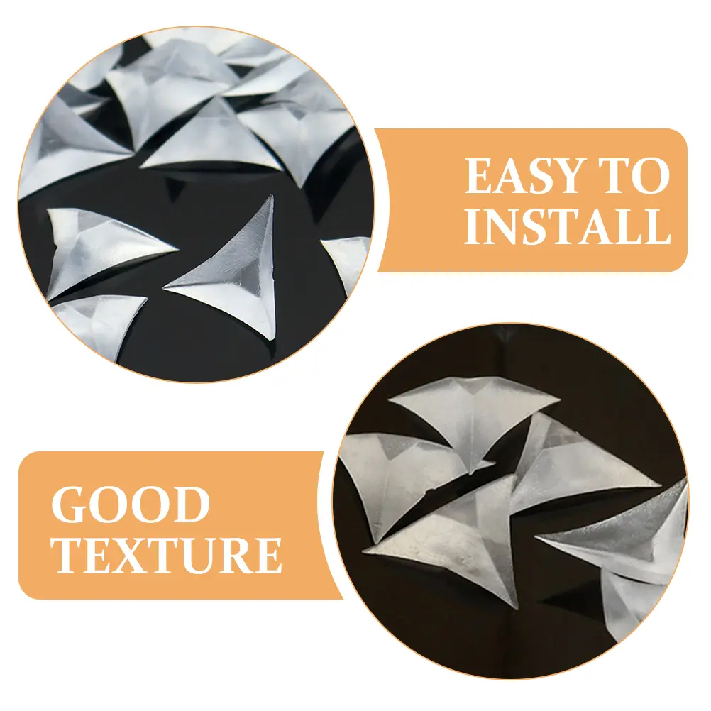 200Pcs Transparent Triangle Dust Corner Furniture Hardware Stair Dust Guard Decorative Crystal Corner Brackets Drawer Cabinet