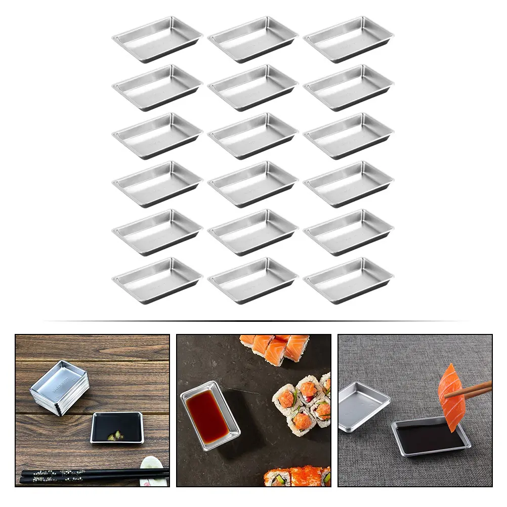 100pcs Disposable Sushi Flavor Dishes Plastic Soy Sauce Containers Dipping Cups Seasoning Bowls Home Restaurant Use