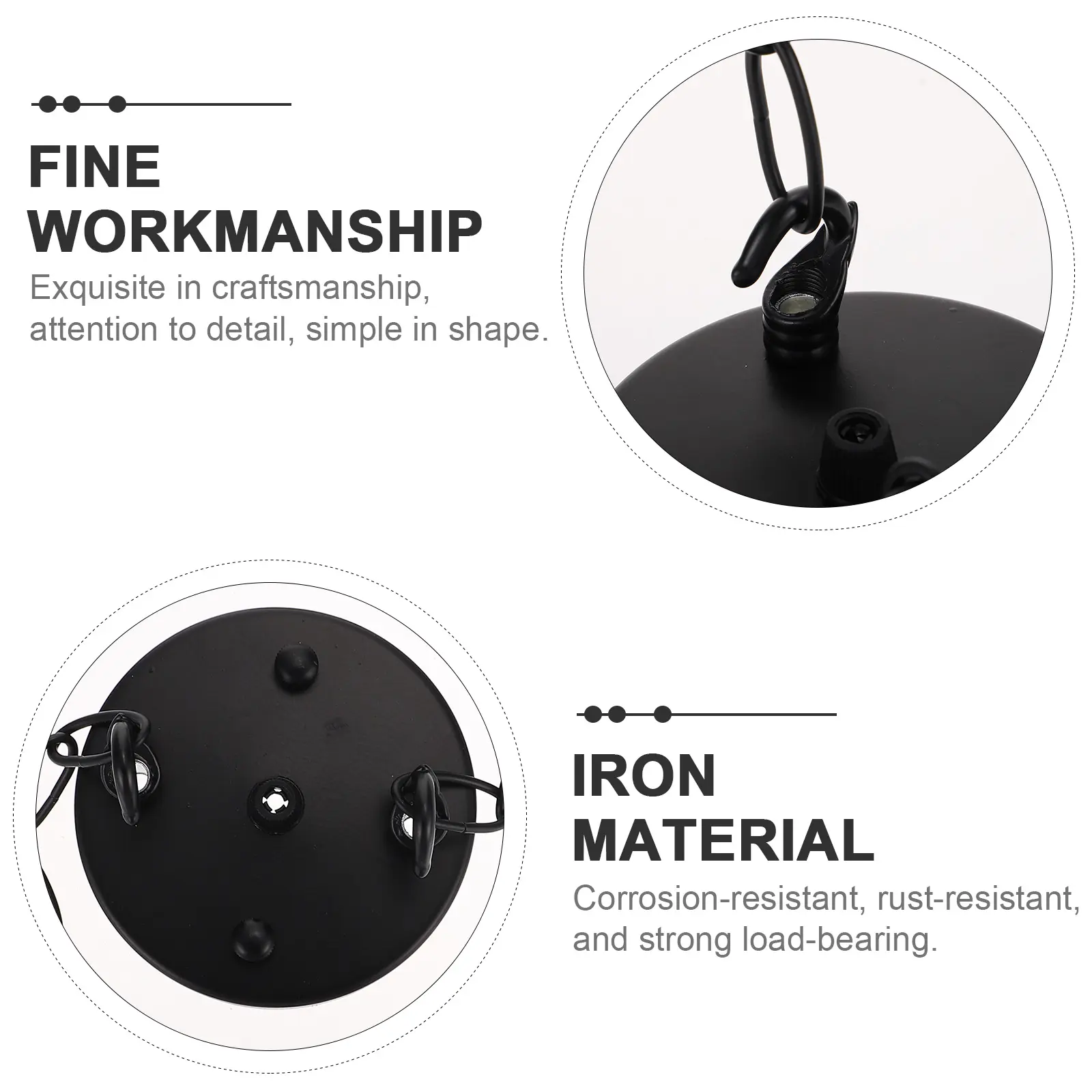 1 set 1 set 1 Set Heavy Duty Iron Chandelier Canopy Plate Rust Resistant Ceiling Light Mounting Bracket Pendant Light Chain Kit