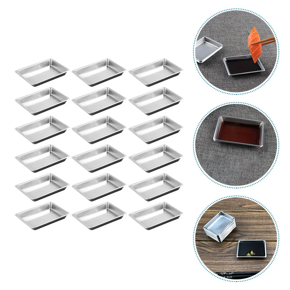 100pcs Disposable Sushi Flavor Dishes Plastic Soy Sauce Containers Dipping Cups Seasoning Bowls Home Restaurant Use