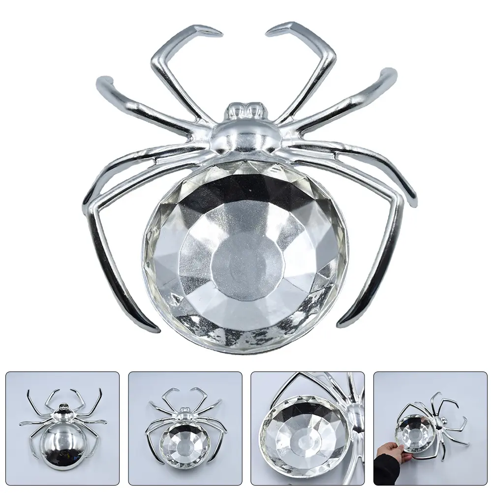 Spider Shaped Fruit Tray Halloween Style Dessert Plate Multi-Function Desktop Food Platter Reusable Plastic Snack Bowl