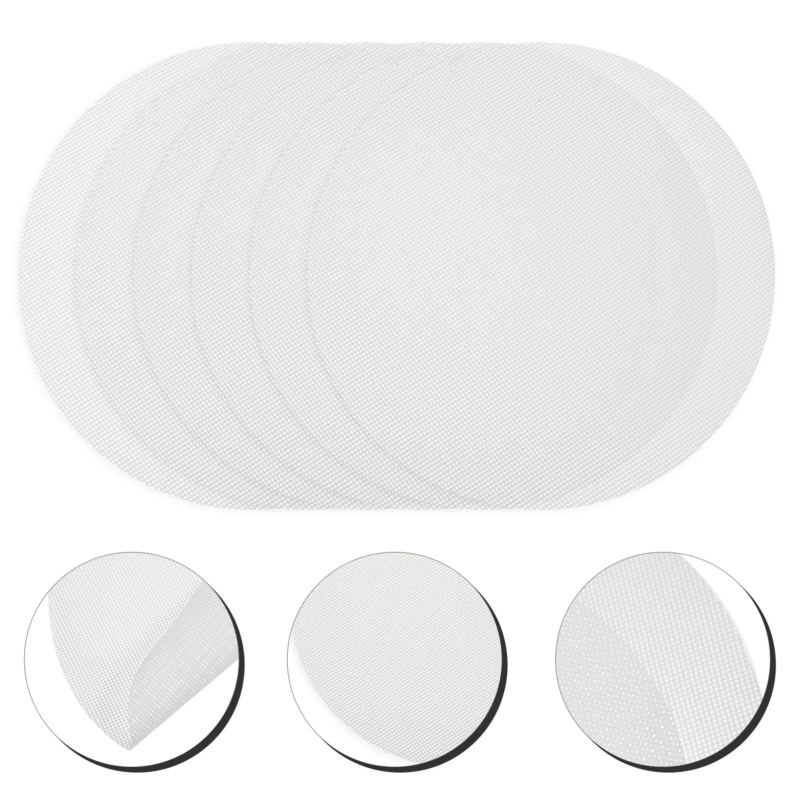 6 Pcs Round Reusable Silicone Steamer Pad Non Stick Easy Clean Dumplings Dim Sum Rice Cake High Temp Kitchen Bar Supplies