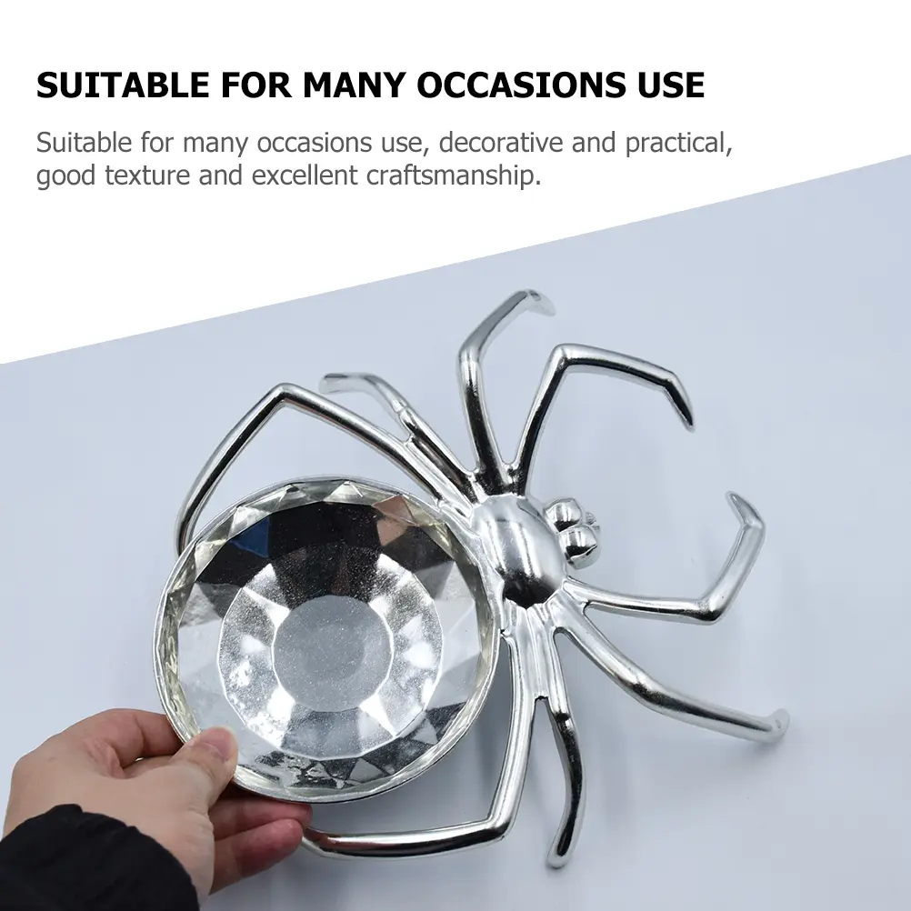 Spider Shaped Fruit Tray Halloween Style Dessert Plate Multi-Function Desktop Food Platter Reusable Plastic Snack Bowl