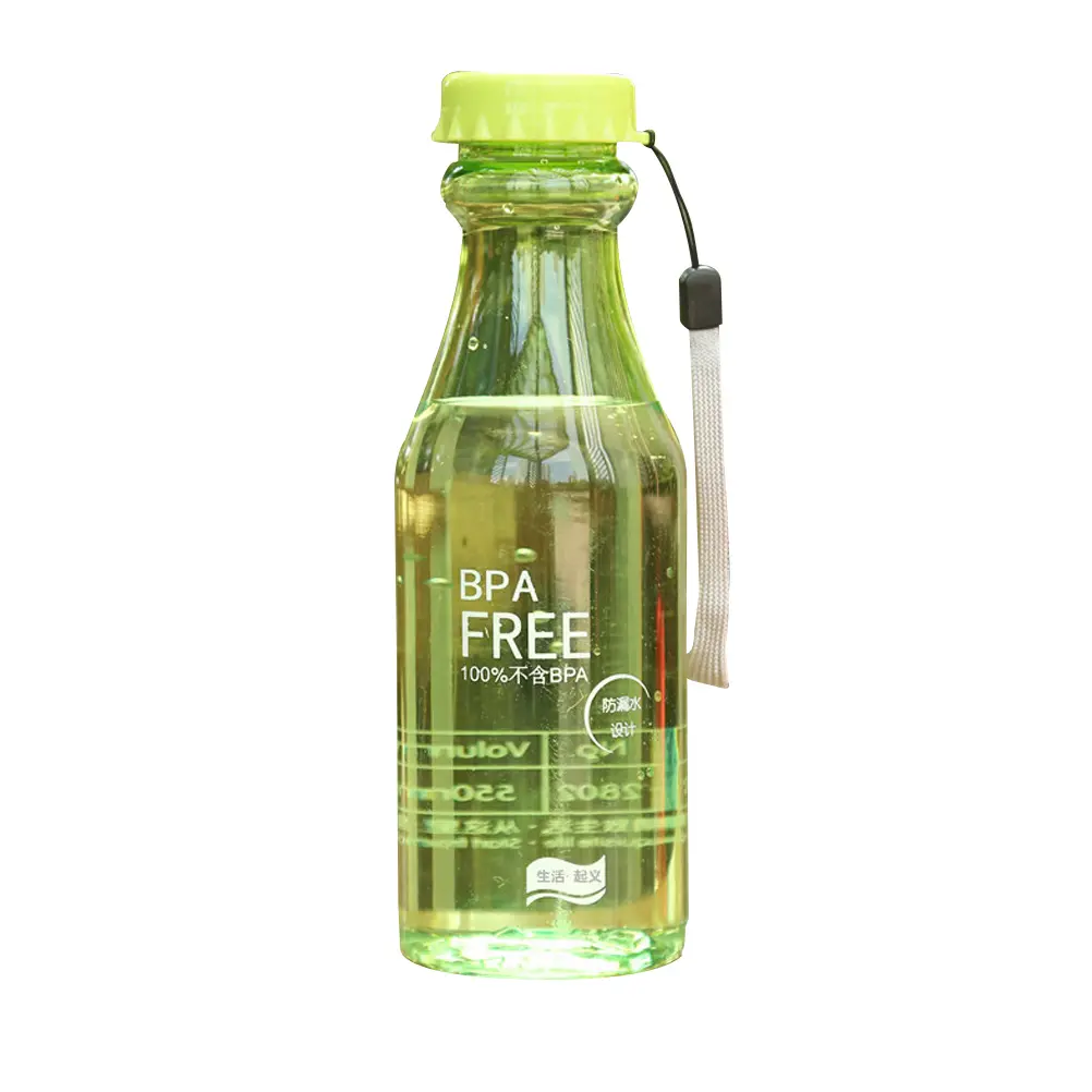 550 Ml Portable Cup BPA-free Water Bottle Seal Home Yoga Soda Sports Strap Outdoor