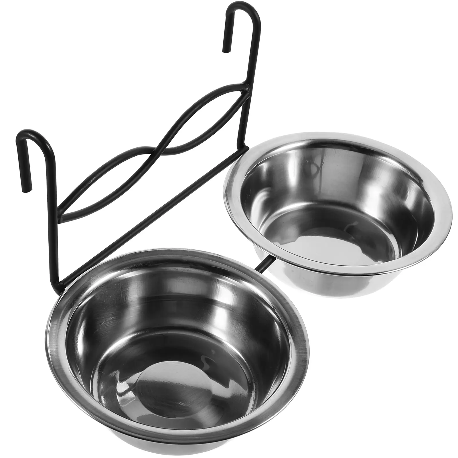 Stainless Steel Bird Bowl Feeder Large Capacity for Parrot Cage Easy Clean Hanging Design Water Cup Food Holder
