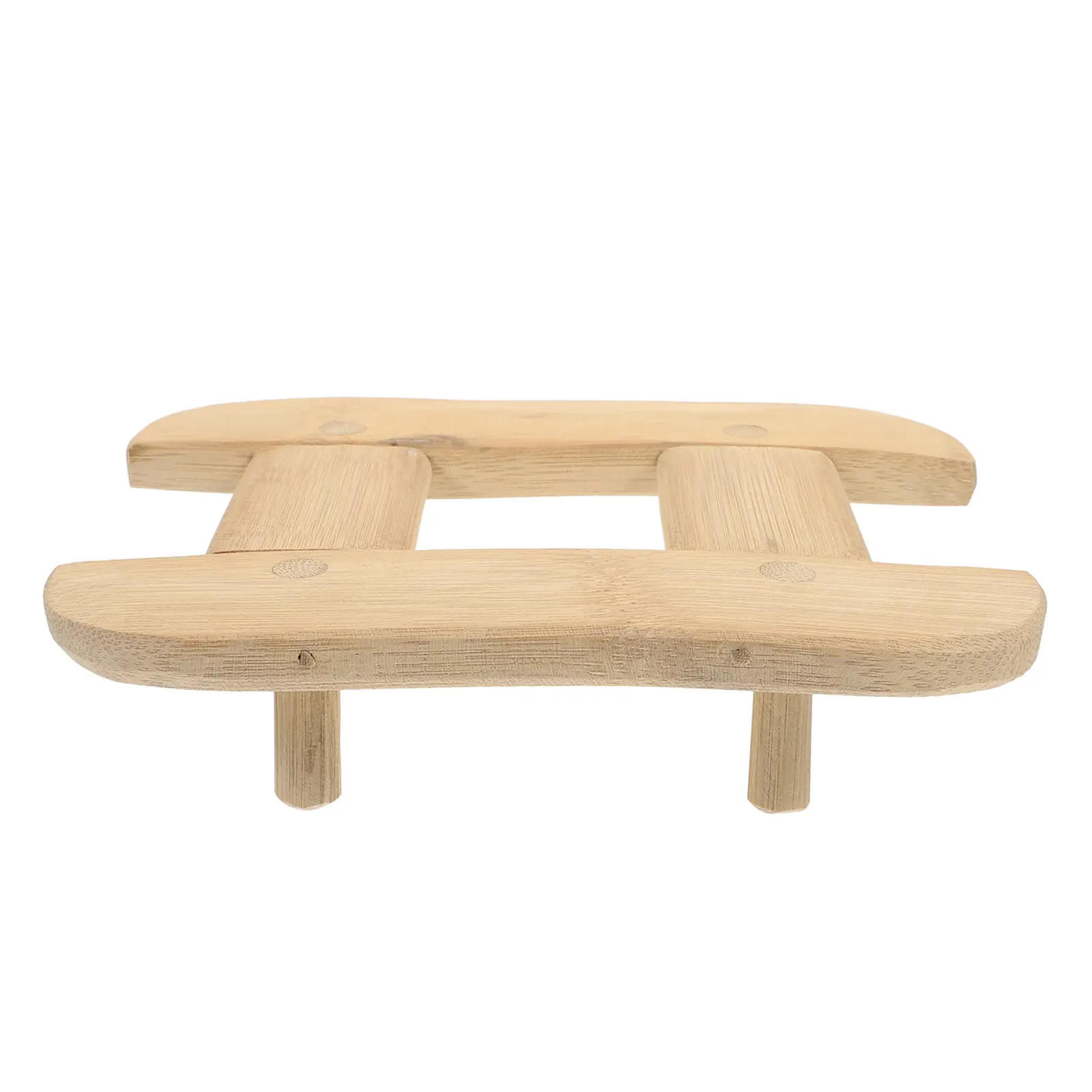 1pc Bamboo Steamer Rack Round Eggs Baking Oven Cooking Anti Scalding Wooden Thickened Water Isolation Stable Support