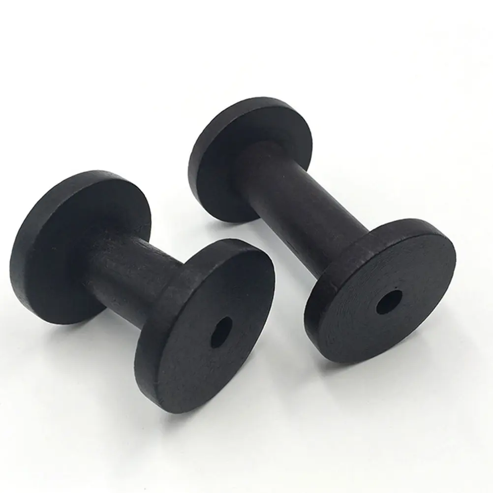 2pcs 5x6cm Solid Wood Spools Retro Vintage Small Sewing Bobbins Yarn Storage Knitting Weaving Embroidery Thread Holders Wooden