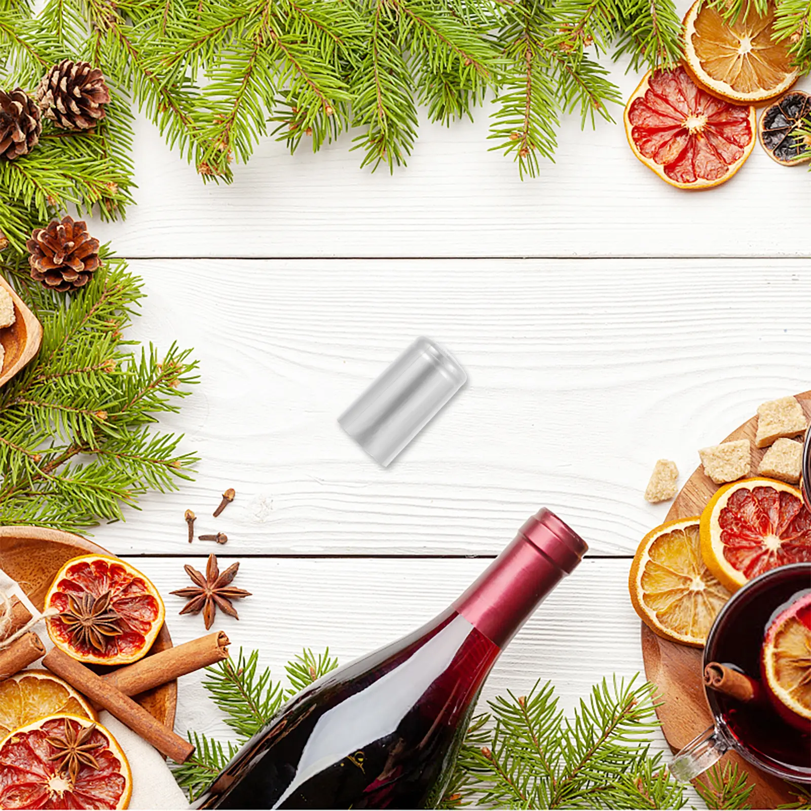 100pcs Heat Shrink Capsules Red Wine Bottle Sealing Film Practical Excellent Texture Professional Look Wine Bottles