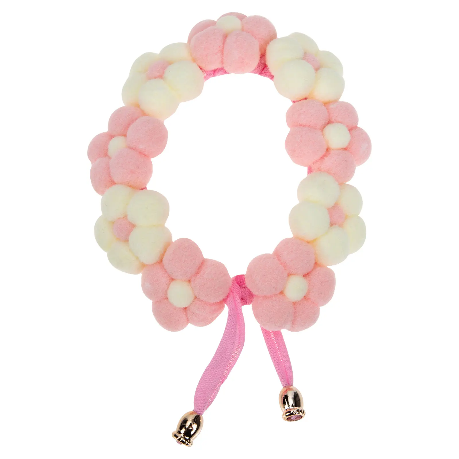 Pet Collar Floral Dog Cat Accessories Pink Petal Puppy ID Adjustable Neck Chain Photo Prop Pet Festival Durable Safe Long Use