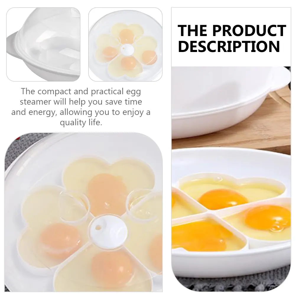 2pcs Steamer Microwave Cookware Pp Material Easy Clean Dishwasher Safe Heat Resistant Home Poacher Compact Design