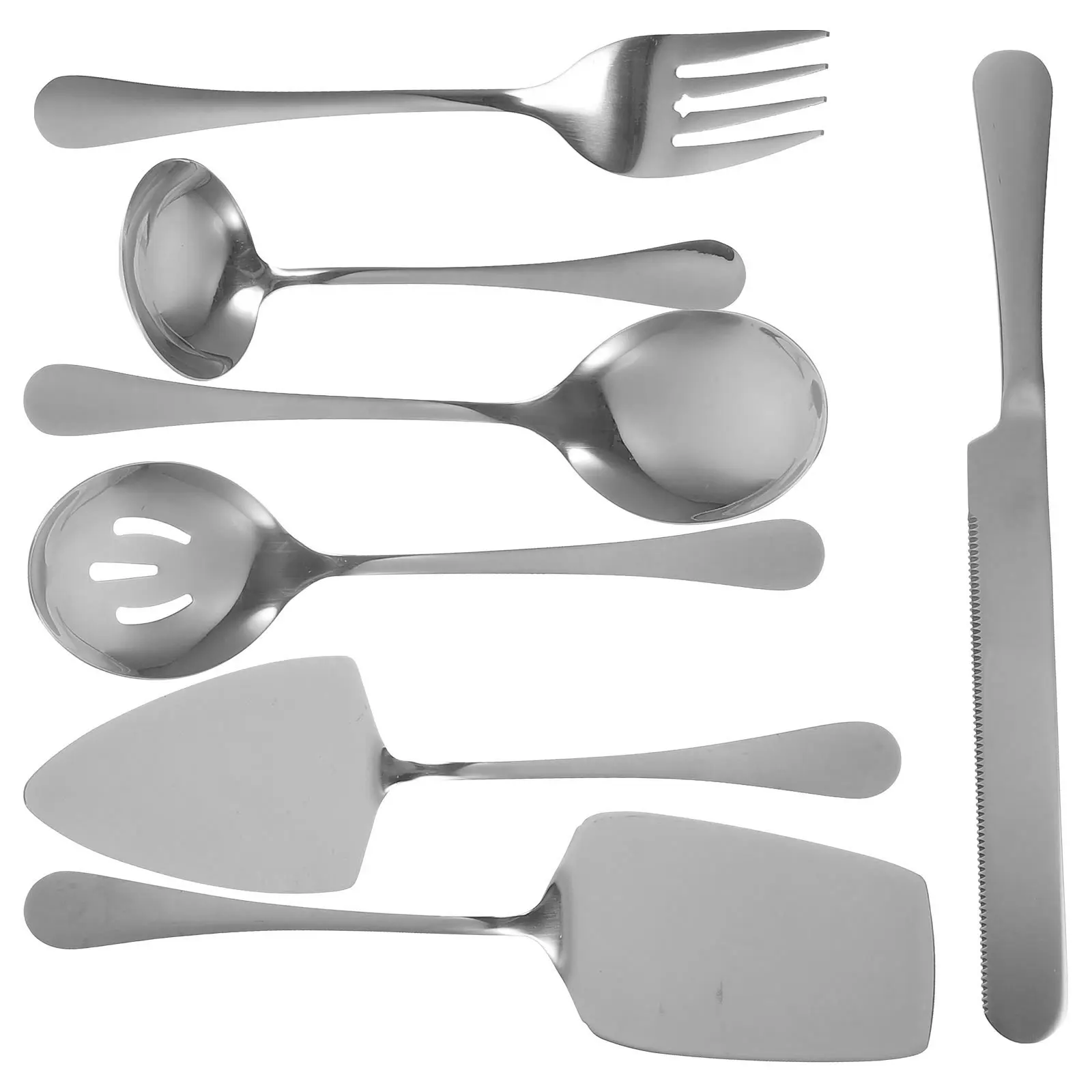 1 set Stainless Steel Cake Cutter and Server Set Elegant Party Wedding Home Use