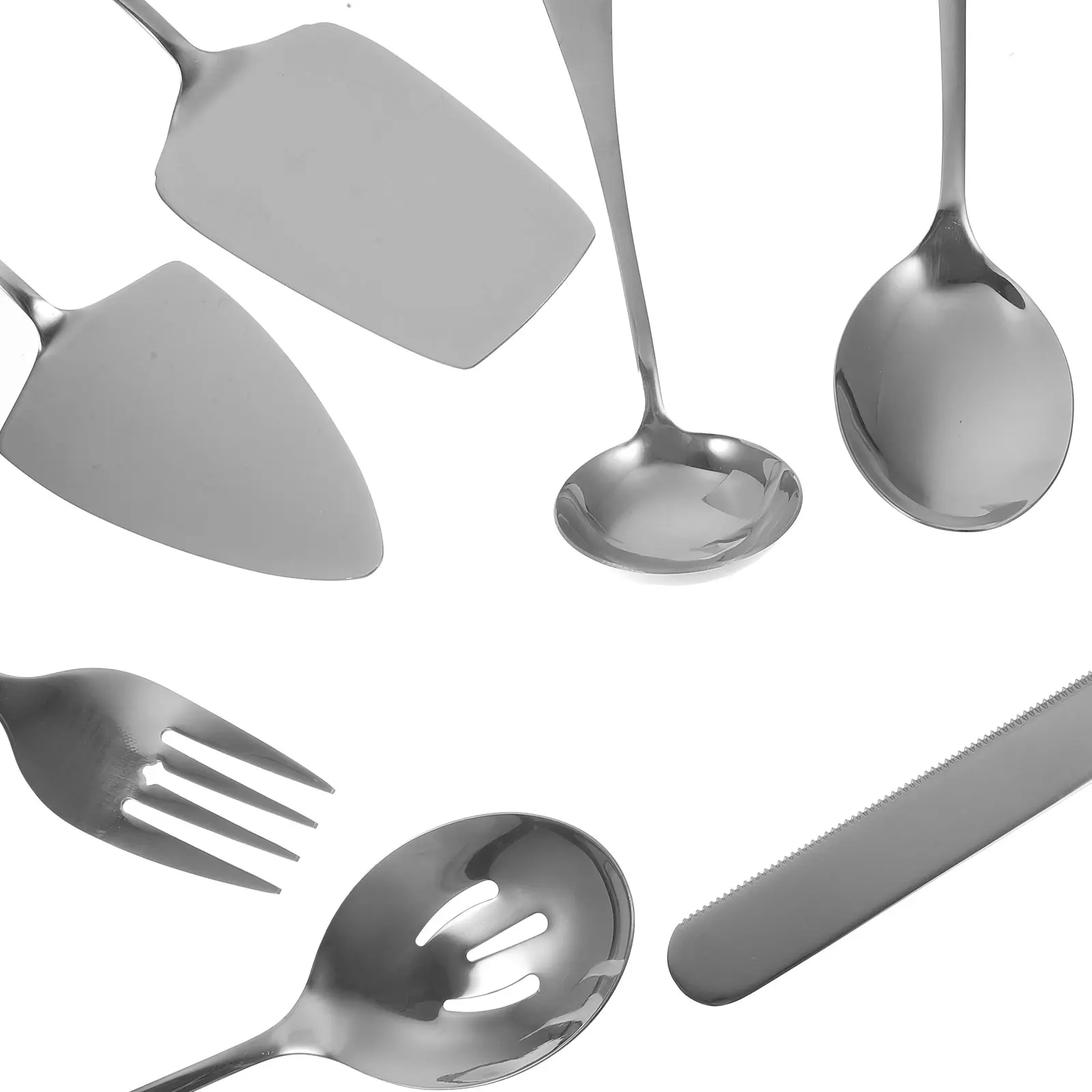 1 set Stainless Steel Cake Cutter and Server Set Elegant Party Wedding Home Use
