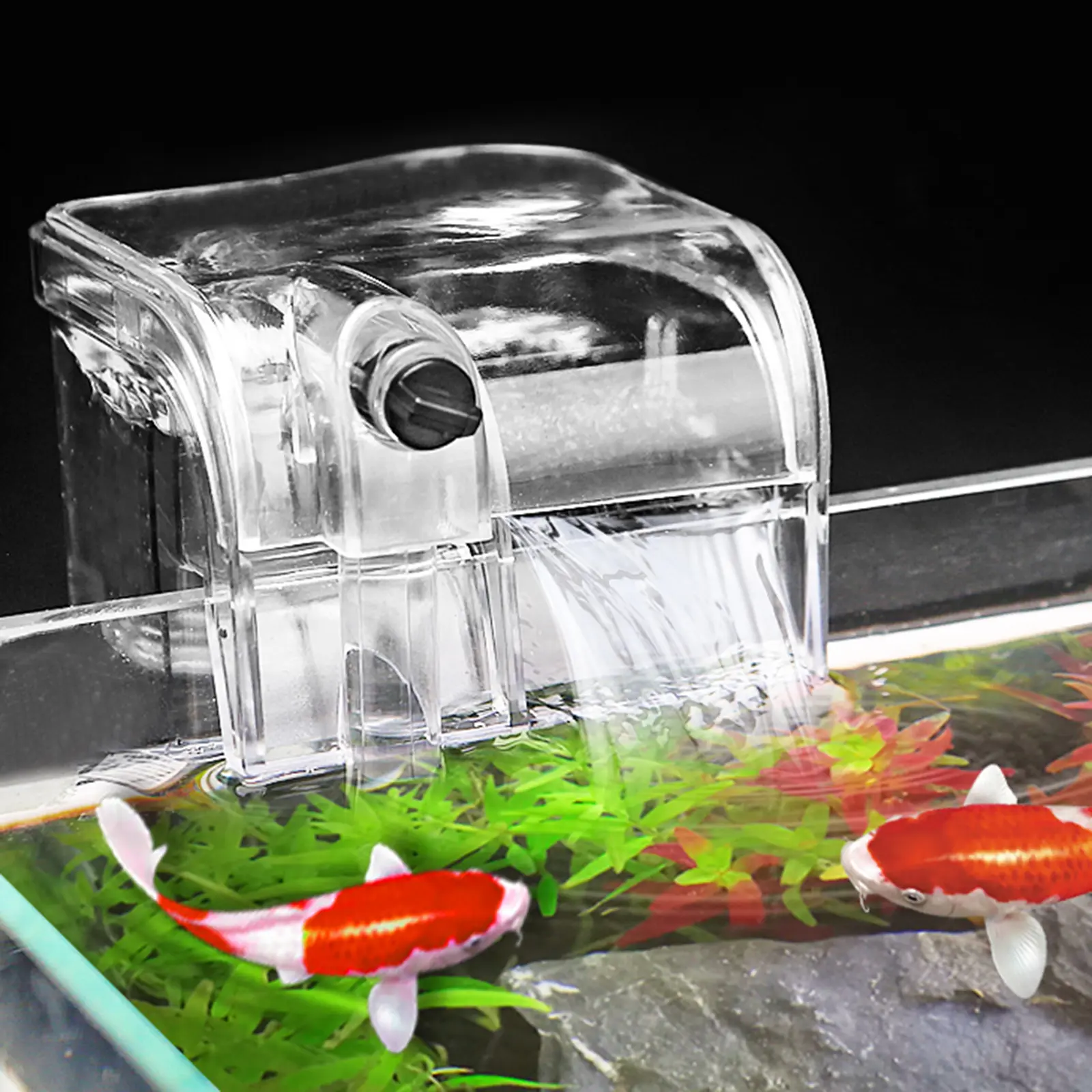 1 set Fish Tank 30-50Cm Mini Silent Water Pump Aquarium Mute Filtering Device Adjustable Flow Durable Wall-Mounted Oxygen Pump