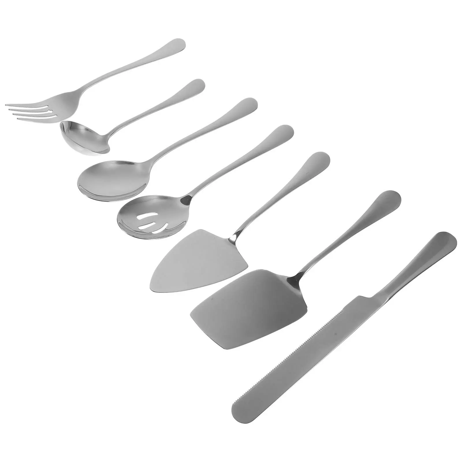 1 set Stainless Steel Cake Cutter and Server Set Elegant Party Wedding Home Use